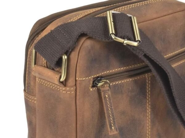 Greenburry Borsa a Tracolla Travel-5 in Pelle Vintage - immagine 8