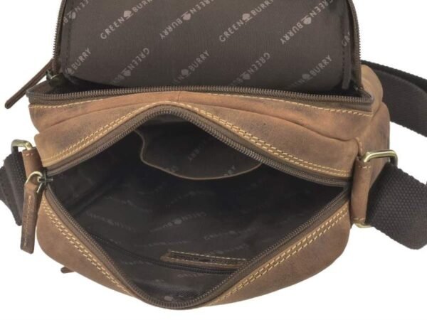 Greenburry Borsa a Tracolla Travel-5 in Pelle Vintage - immagine 10