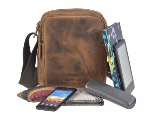 Greenburry Borsa a Tracolla Travel-5 in Pelle Vintage - immagine 2