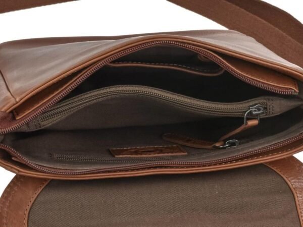 Greenburry Borsa a Spalla Waxy Vintage Tobacco Nut - immagine 9