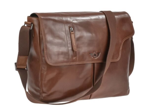 Greenburry Borsa Messenger A4 Waxy Vintage Tobacco Nut - immagine 9