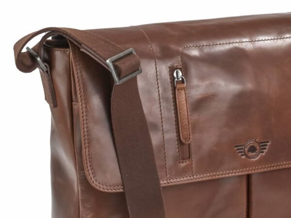 Greenburry Borsa Messenger A4 Waxy Vintage Tobacco Nut - immagine 8