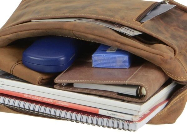 Greenburry Borsa Reporter Formato Orizzontale in Pelle Vintage - immagine 11