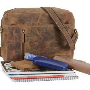 Greenburry Borsa Reporter Formato Verticale in Pelle Vintage