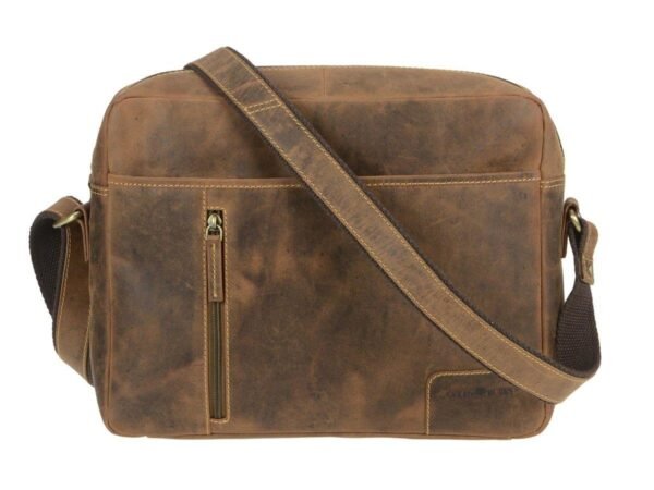 Greenburry Borsa Reporter Formato Orizzontale in Pelle Vintage