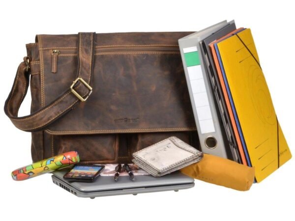 Greenburry Vintage Borsa A Tracolla Business In Pelle - immagine 12