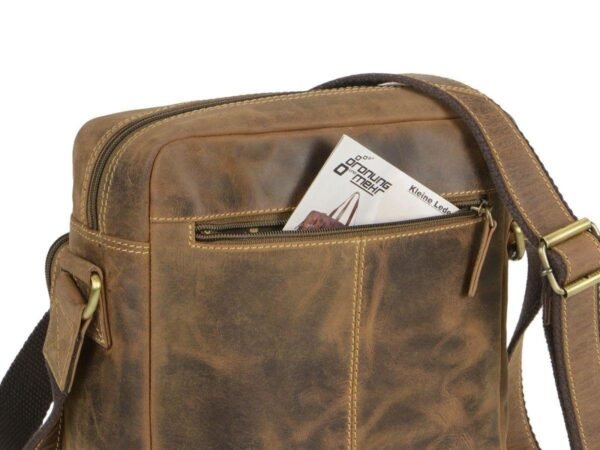 Greenburry Borsa Reporter Formato Verticale in Pelle Vintage - immagine 8