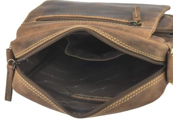 Greenburry Borsa a Tracolla Travel-6 in Pelle Vintage - immagine 10