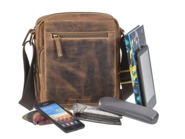 Greenburry Borsa a Tracolla Travel-6 in Pelle Vintage - immagine 2