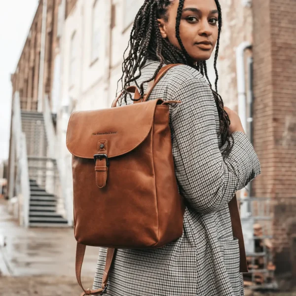 The Chesterfield Brand Zaino In Pelle Cognac Vermont - immagine 2