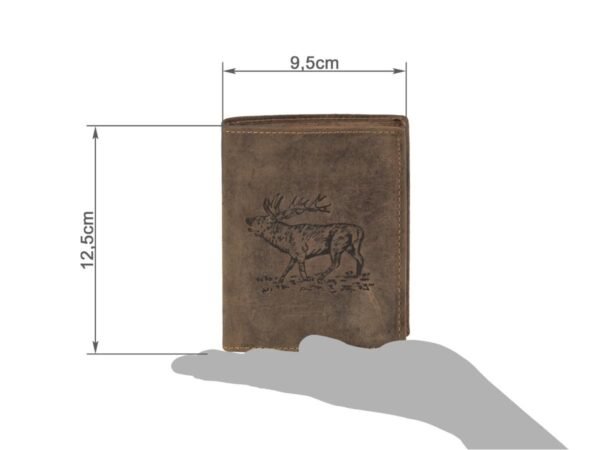 Greenburry Portafoglio Animal Collection "Stag" Marrone in Pelle Vintage - immagine 2