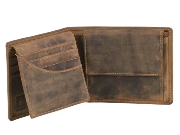 Greenburry Portafoglio 2 Scomparti "Royal Stag" Marrone in Pelle Vintage - immagine 7