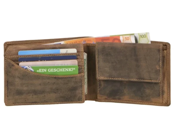 Greenburry Portafoglio 2 Scomparti "Royal Stag" Marrone in Pelle Vintage - immagine 5