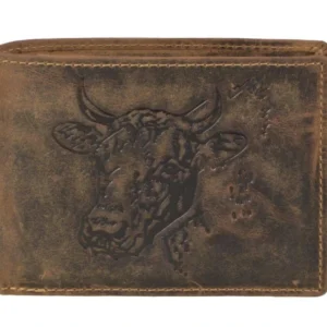 Greenburry Portafoglio 2 Scomparti "Cow" in Pelle Vintage