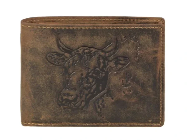 Greenburry Portafoglio 2 Scomparti "Cow" in Pelle Vintage