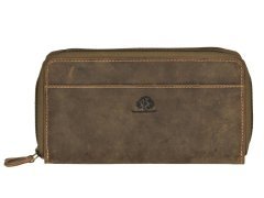 Greenburry Vintage Portafoglio Donna Grande Con Doppia Zip RFID In Pelle