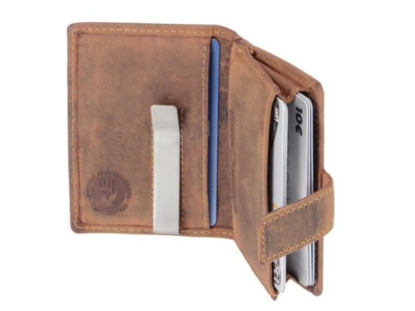 Greenburry Portacarte RFID Clip Case Marrone Vintage - immagine 2