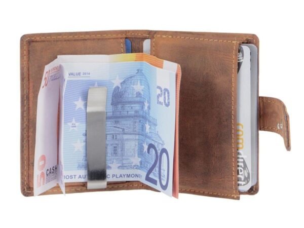 Greenburry Portacarte RFID Clip Case Marrone Vintage - immagine 5