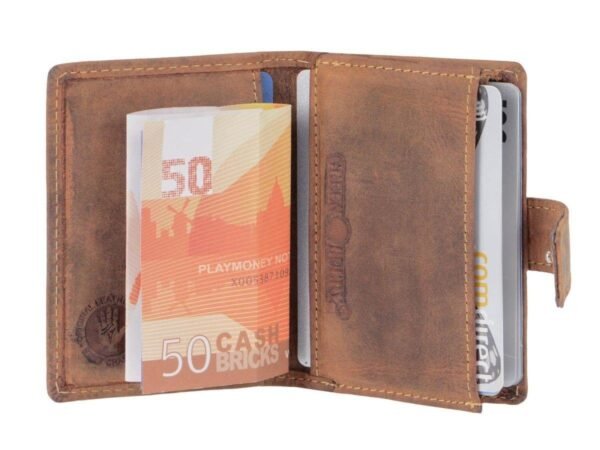 Greenburry Portacarte RFID Clip Case Marrone Vintage - immagine 4