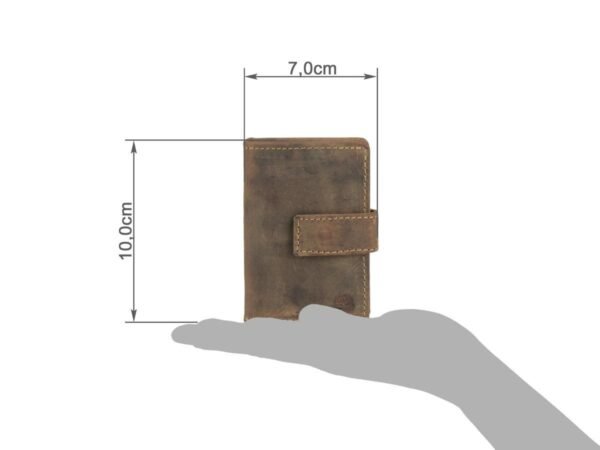 Greenburry Portacarte RFID Clip Case Marrone con Elastico Vintage - immagine 9