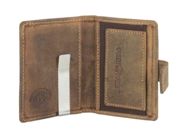Greenburry Portacarte RFID Clip Case Marrone con Elastico Vintage - immagine 6