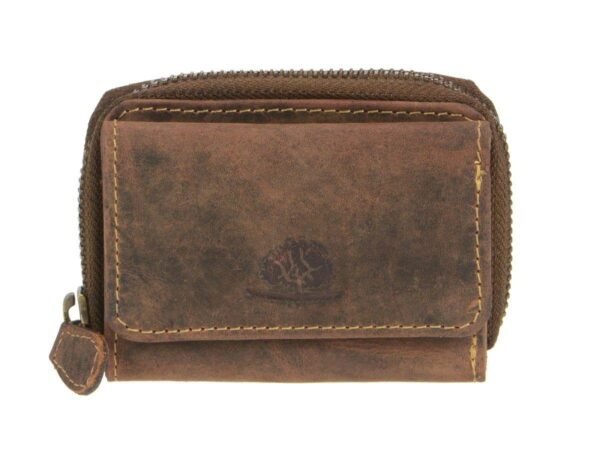 Greenburry Portafoglio con Zip e Chiusura Avvolgente Piccolo in Pelle Vintage - immagine 9