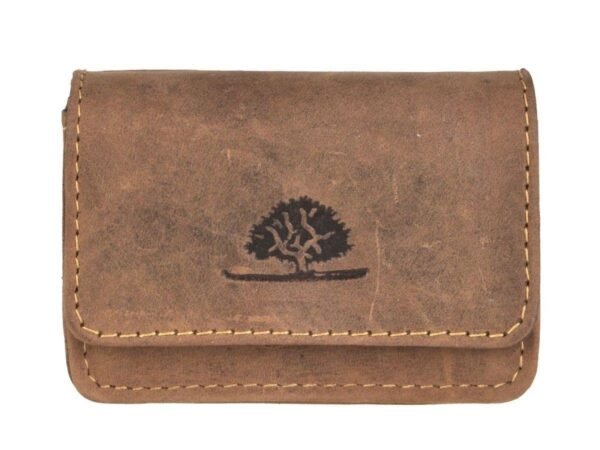 Greenburry Portamonete Mini Marrone Originale in Pelle Vintage