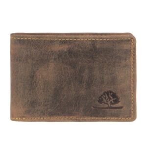 Greenburry Portafoglio Super Mini con 3 Scomparti per Carte Piatto in Pelle Vintage