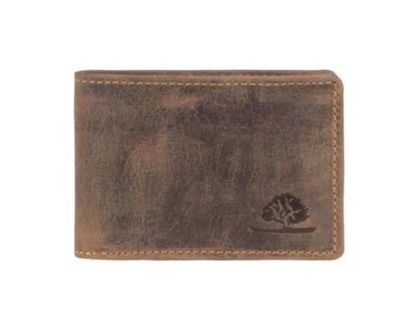 Greenburry Portafoglio Super Mini con 3 Scomparti per Carte Piatto in Pelle Vintage