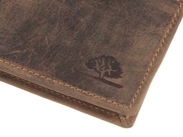 Greenburry Portafoglio Super Mini con 3 Scomparti per Carte Piatto in Pelle Vintage - immagine 5