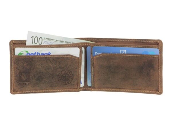 Greenburry Portafoglio Super Mini con 3 Scomparti per Carte Piatto in Pelle Vintage - immagine 7