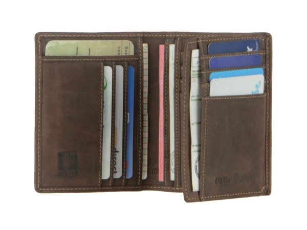 Greenburry Vintage Porta Documenti 2 Scomparti RFID Marrone In Pelle - immagine 5