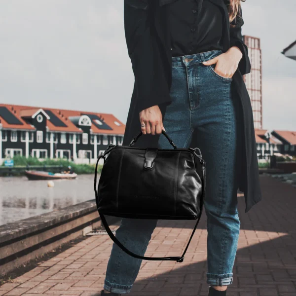 The Chesterfield Brand Borsa Dottore In Pelle Nero Shaun - immagine 2